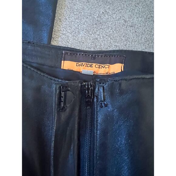 Davide Cenci Leather Pants Lined with Silk - Picture 8 of 15